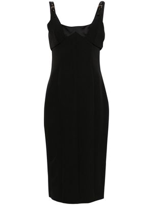 Versace Jeans Couture square-neck cady midi dress - Black