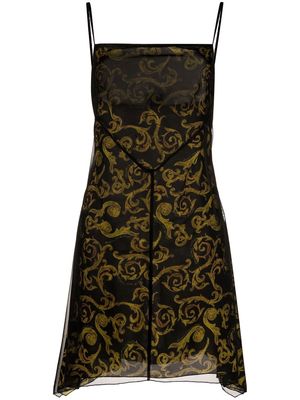 Versace Jeans Couture square-neck sleeveless dress - Black