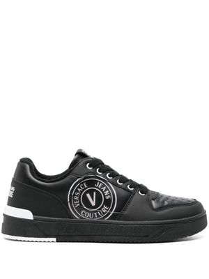 Versace Jeans Couture Starlight logo-print leather sneakers - Black