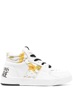 Versace Jeans Couture Starlight logo-print leather sneakers - White