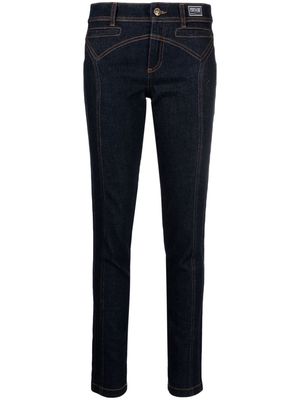 Versace Jeans Couture stitch-detailing skinny-leg jeans - Blue