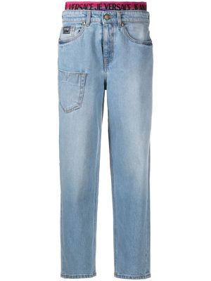 Versace Jeans Couture straight-leg cropped jeans - Blue