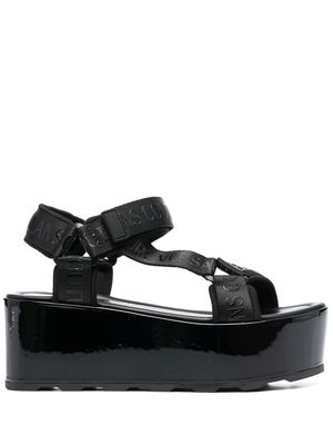 Versace Jeans Couture strappy platform sandals - Black