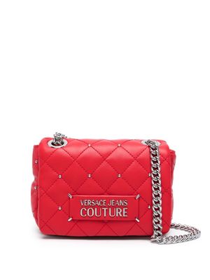 Versace Jeans Couture studded quilted crossbody bag - Red