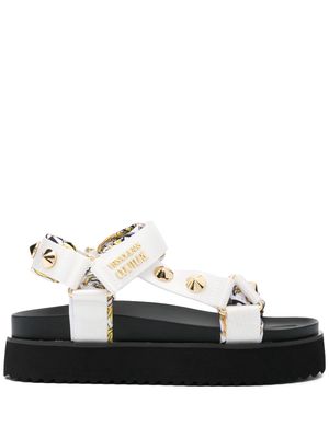 Versace Jeans Couture studded touch-strap sandals - White