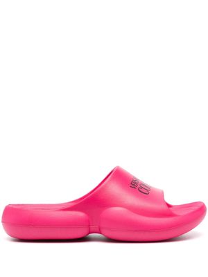 Versace Jeans Couture Tago logo-print slides - Pink