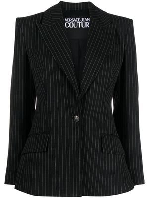 Versace Jeans Couture tailored pinstriped blazer - Black