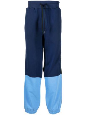 Versace Jeans Couture two-tone drawstring track pants - Blue