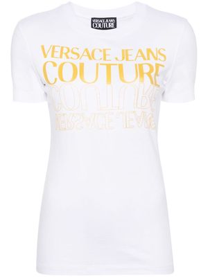 Versace Jeans Couture Upside Down-logo cotton T-shirt - White