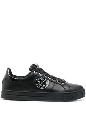 Versace Jeans Couture V-Emblem Court 88 leather sneakers - Black