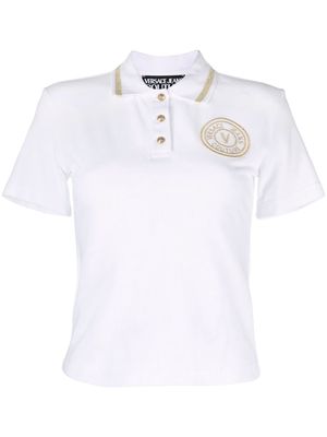 Versace Jeans Couture V-Emblem polo top - White