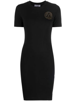 Versace Jeans Couture V-Emblem print T-shirt dress - Black