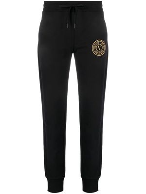 Versace Jeans Couture V-Emblem print track pants - Black