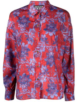 Versace Jeans Couture wallpaper-print long-sleeve shirt - Red