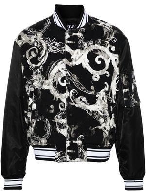 Versace Jeans Couture Watercolor Couture-print bomber jacket - Black