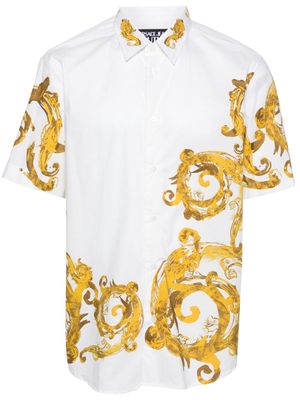 Versace Jeans Couture Watercolor Couture-print cotton shirt - White