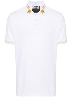 Versace Jeans Couture Watercolor Couture-print polo shirt - White