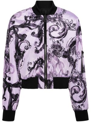 Versace Jeans Couture Watercolor Couture reversible bomber jacket - Purple