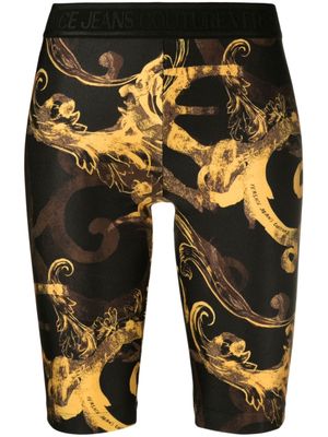 Versace Jeans Couture Watercolour Baroque printed shorts - Black