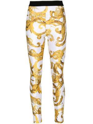 Versace Jeans Couture Watercolour Couture leggings - White