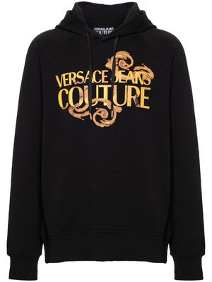 Versace Jeans Couture Watercolour Couture-logo hoodie - Black