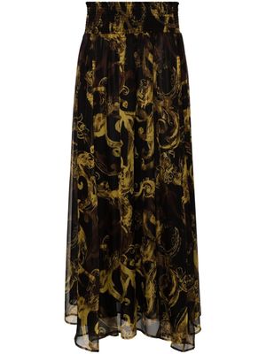 Versace Jeans Couture Watercolour Couture long skirt - Black