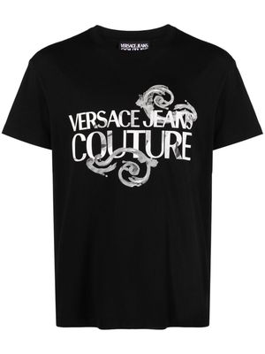 Versace Jeans Couture Watercolour Couture-print cotton T-shirt - Black
