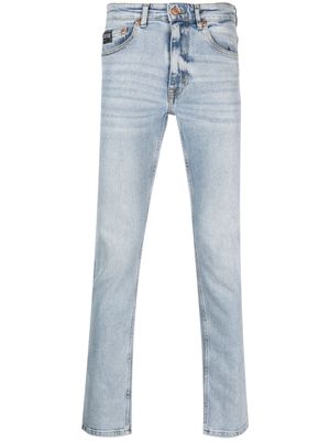 Versace Jeans Couture whiskering-effect skinny jeans - Blue