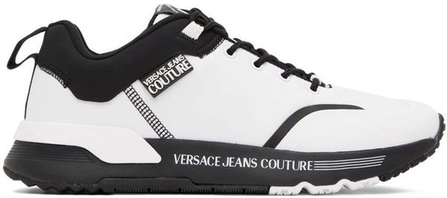 Versace Jeans Couture White & Black Fondo Dynamic Sneakers