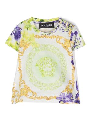 Versace Kids all-over baroque logo T-shirt - White