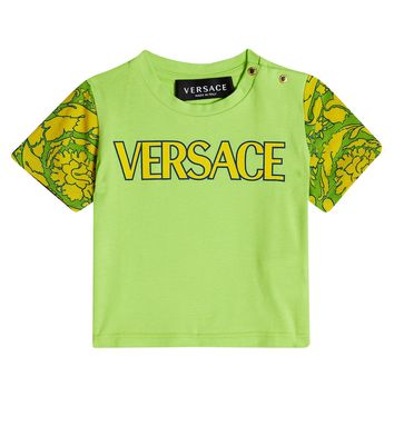 Versace Kids Baby Barocco Silhouette cotton-blend T-shirt