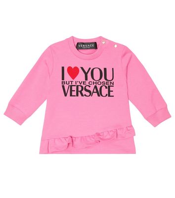 Versace Kids Baby I Love You sweatshirt dress