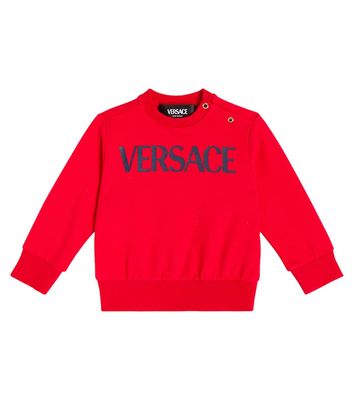 Versace Kids Baby logo cotton-blend jersey sweatshirt