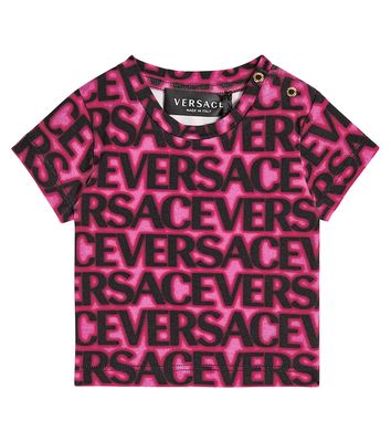 Versace Kids Baby logo printed cotton-blend T-shirt