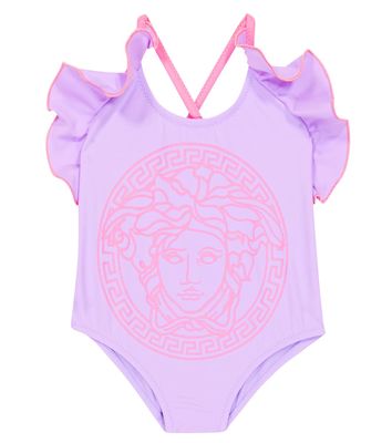 Versace Kids Baby Medusa ruffle-trimmed swimsuit