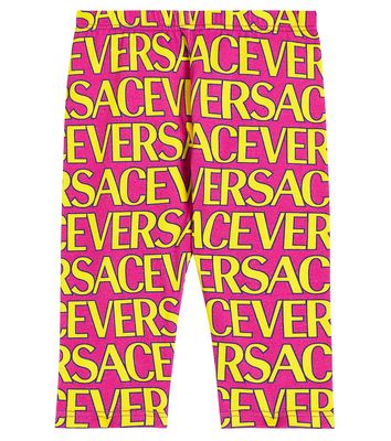 Versace Kids Baby Versace Allover cotton-blend leggings