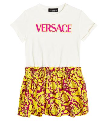 Versace Kids Barocco cotton T-shirt dress
