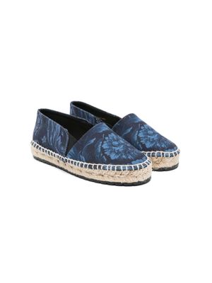 Versace Kids Barocco denim espadrilles - Blue