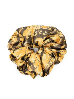 Versace Kids Barocco-print ruched scrunchie - Gold