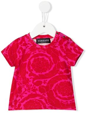 Versace Kids Barocco-print T-shirt - Pink