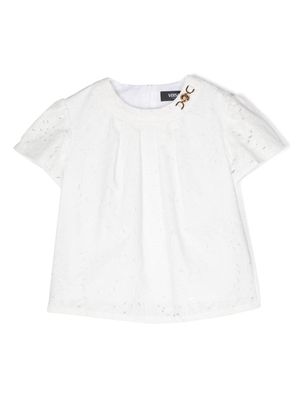 Versace Kids Barocco Sangallo floral shirt - White