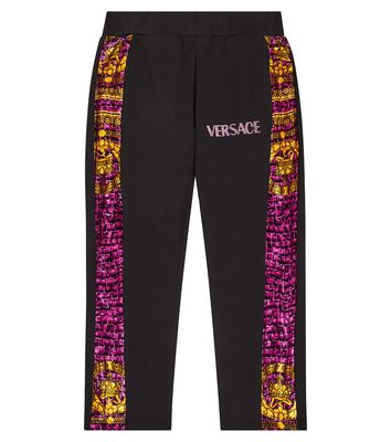 Versace Kids Baroccodile cotton-blend jersey sweatpants