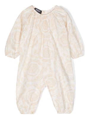 Versace Kids Baroccoflage-print cotton rompers - White