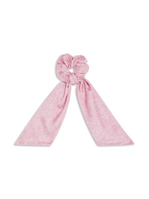 Versace Kids baroque-print hair scrunchie - Pink