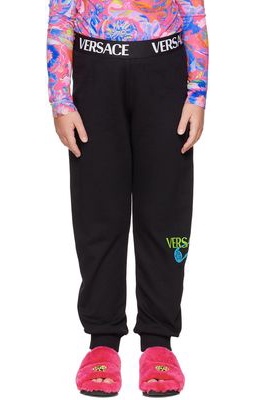 Versace Kids Black Medusa Lounge Pants