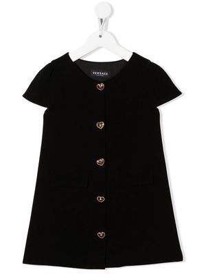 Versace Kids button-front shift dress - Black