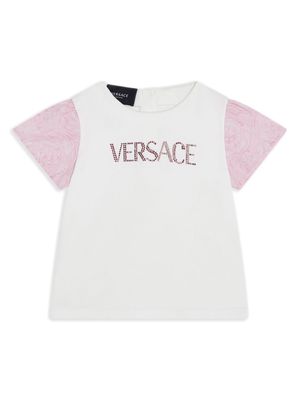 Versace Kids crystal-embellished cotton T-shirt - White