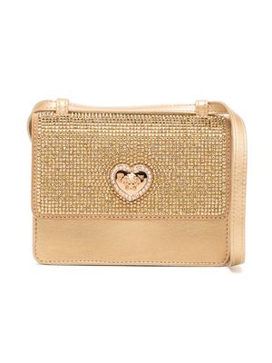 Versace Kids crystal-embellished shoulder bag - Gold