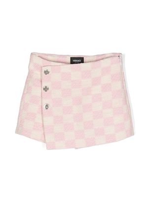 Versace Kids Damier tweed shorts - Pink