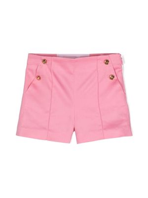 Versace Kids double-buttoned short shorts - Pink